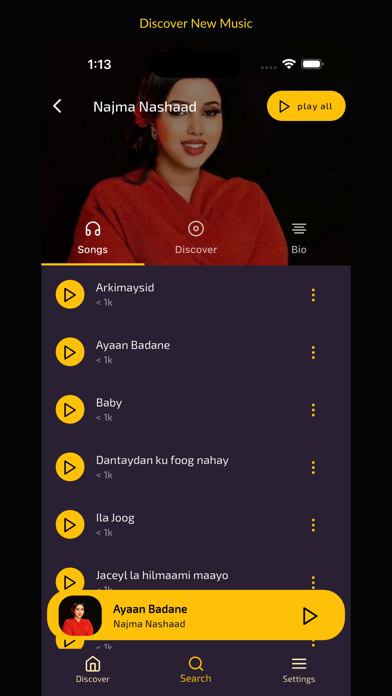 Nomad Lyrics Screenshot