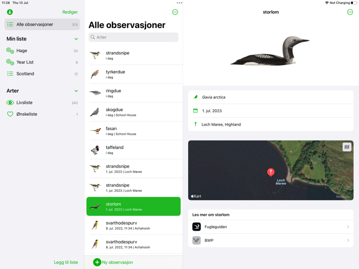 Lebensliste von NatureGuides
