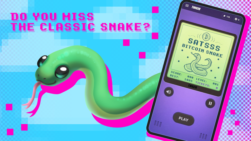 #1. Bitcoin Snake: Earn Bitcoin (iOS) 来自: THNDR Games