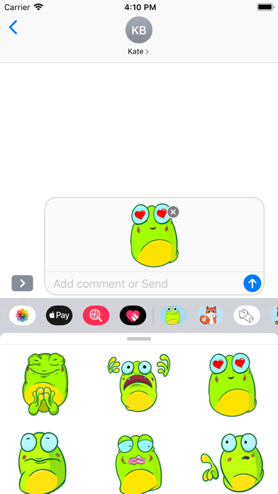 Screenshot #2 pour Crazy frog stickers & emoji