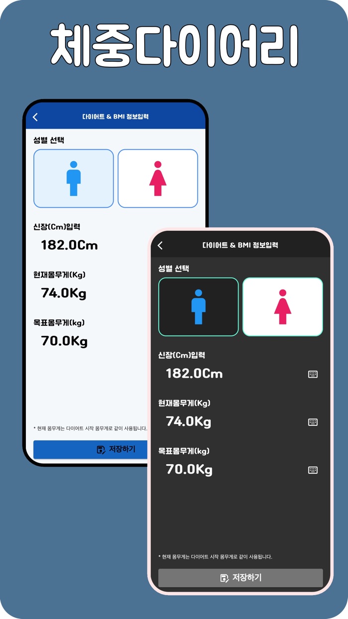 체중다이어리BMI,체중기록