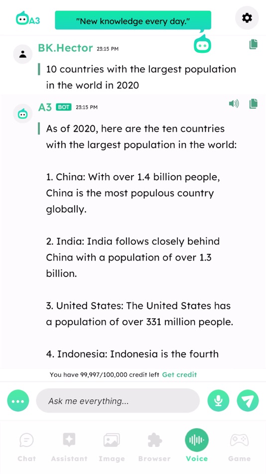 #3. A3 AI: Open Chatbot Assistant (iOS) Bởi: AABC