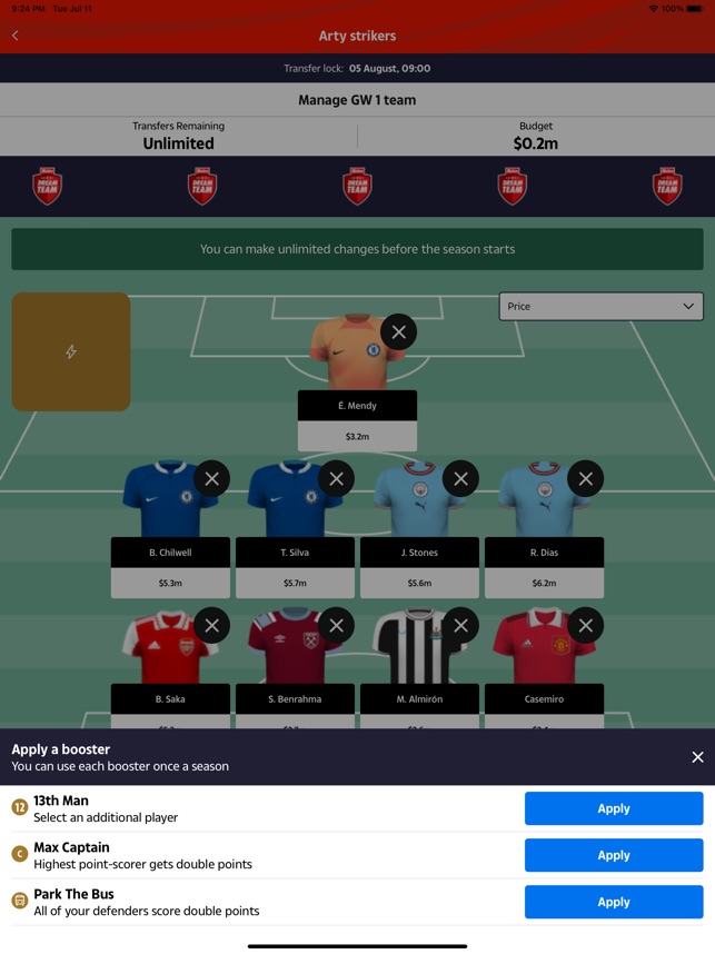 Dream Team Fantasy Football on the App Store