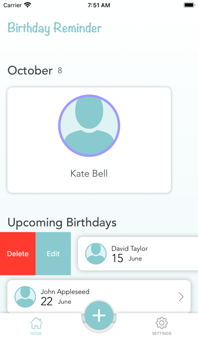 Cool Birthday Reminder Screenshot