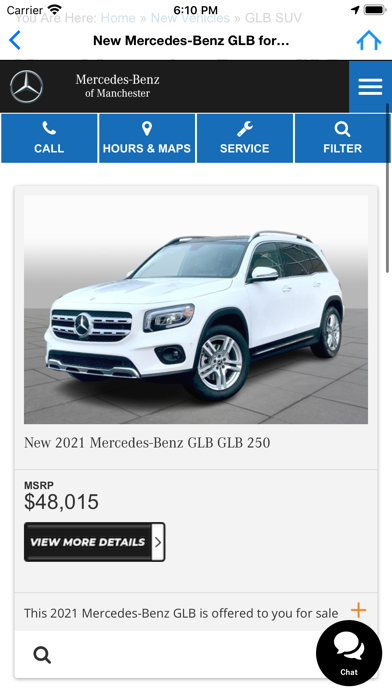Mercedes-Benz of Manchester Screenshot