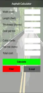 Asphalt Calculator screenshot #2 for iPhone