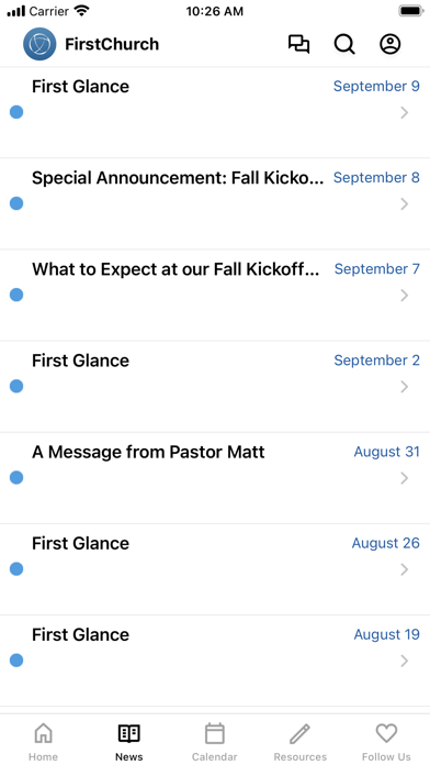 First Church Williamsport Screenshot