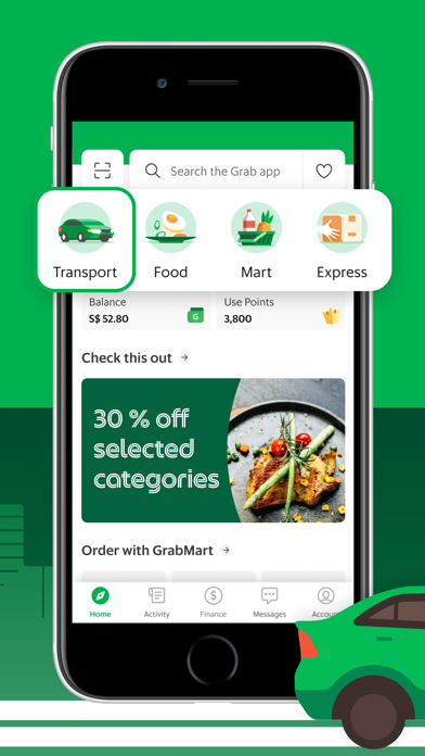 Screenshot #1 pour Grab: Taxi Ride, Food Delivery