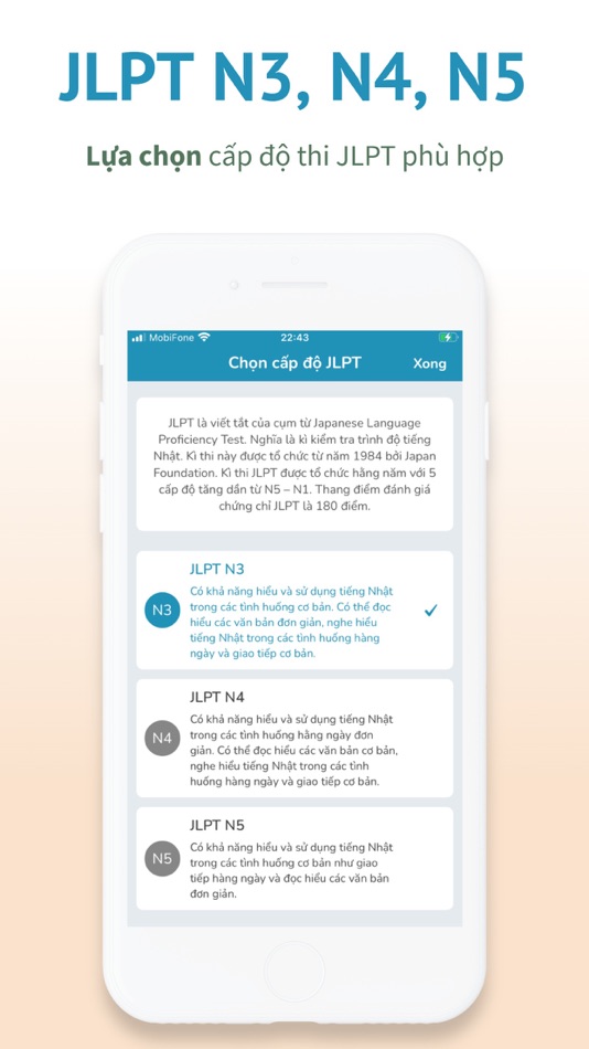 #1. JLPTify N3, N4, N5 (iOS) بواسطة: Binh Tran