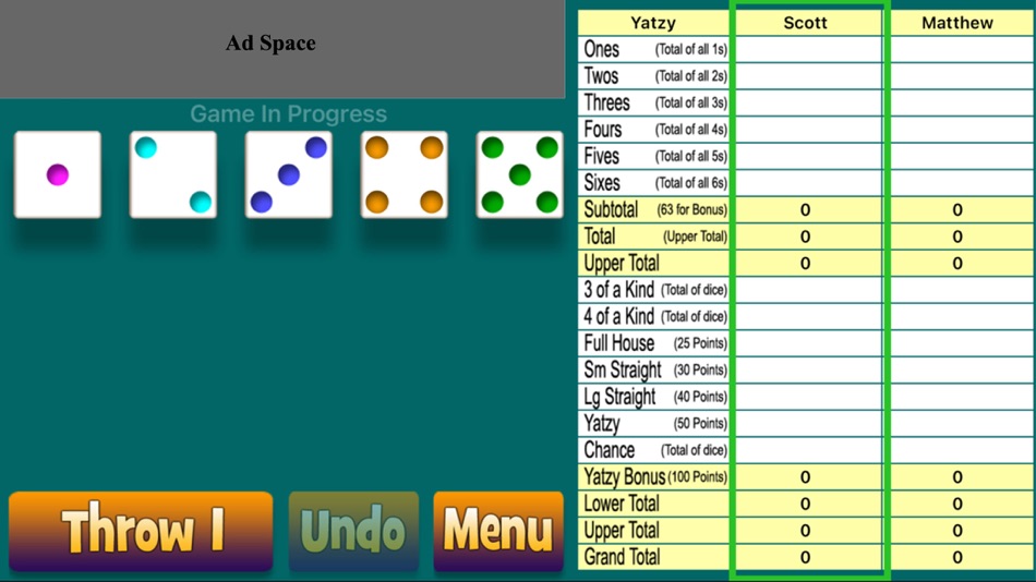 #1. Original Yatzy (iOS) 由: Scott Slocum