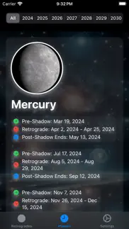 planetary retrogrades iphone screenshot 2