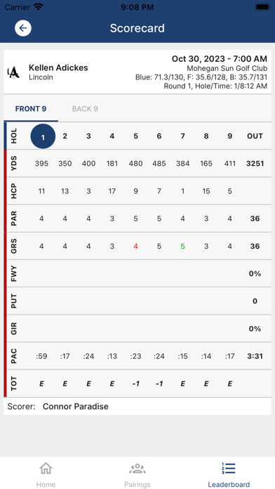 CIAC Golf Screenshot