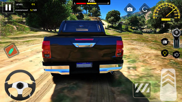 Offroad Jeep car driving race