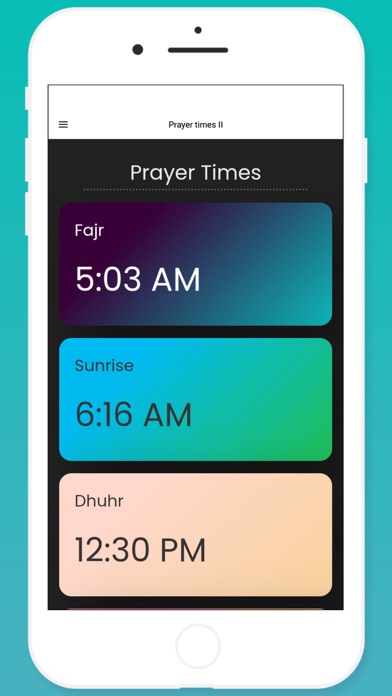 Islamic Prayer Times App Screenshot