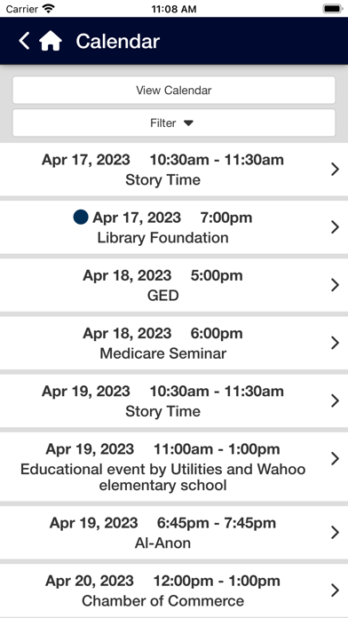 Wahoo Public Library Screenshot
