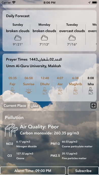 Screenshot #2 pour Weather Alarm منبه الطقس