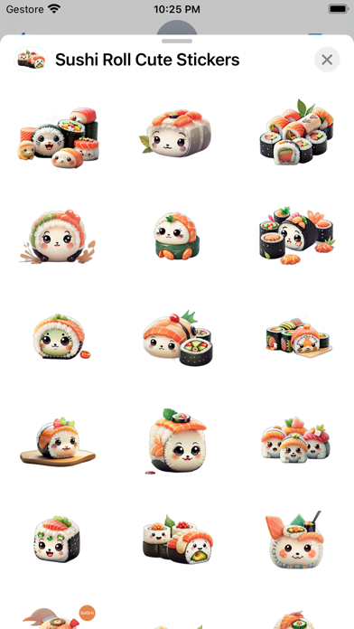 Sushi Roll Cute Stickers Screenshot