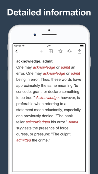 Vocabulary Builder: thesaurus, Screenshot