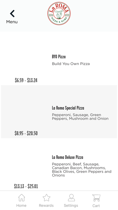 La Roma Pizza & Subs Screenshot