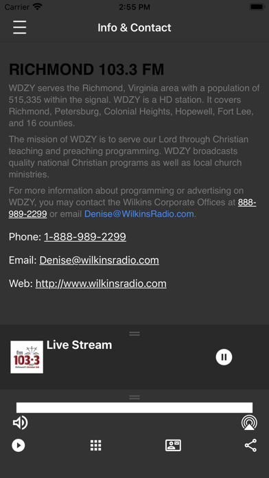 WDZY FM 103.3 Screenshot