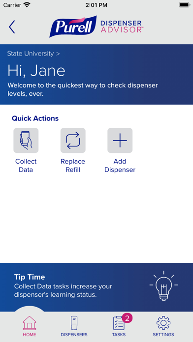 PURELL Dispenser Advisor Screenshot