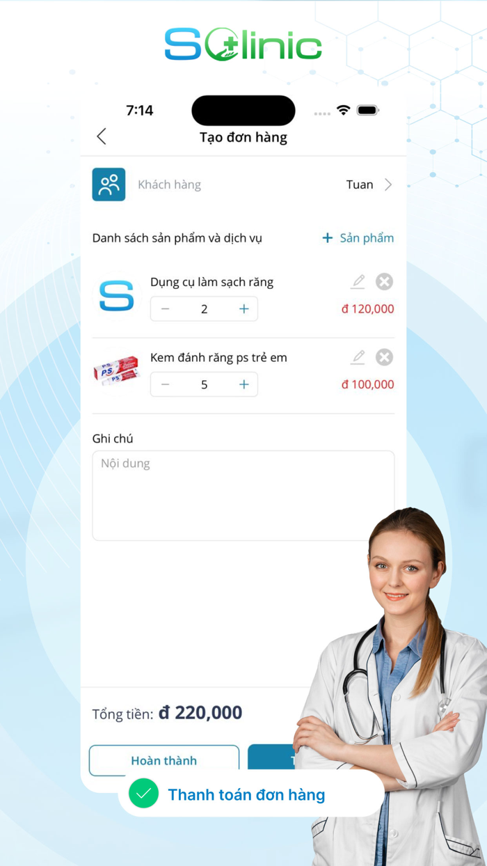 SCLINIC - Quản lý phòng khám