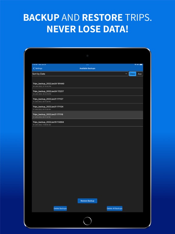 SaveMyTrip - NeverFinite iPad screenshot 5 - Travel app