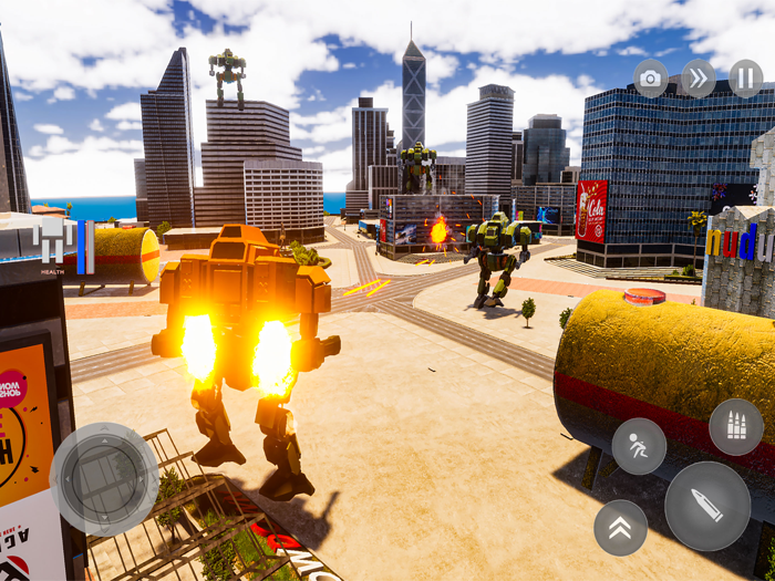 Flying Mecha Robot War Game 3D