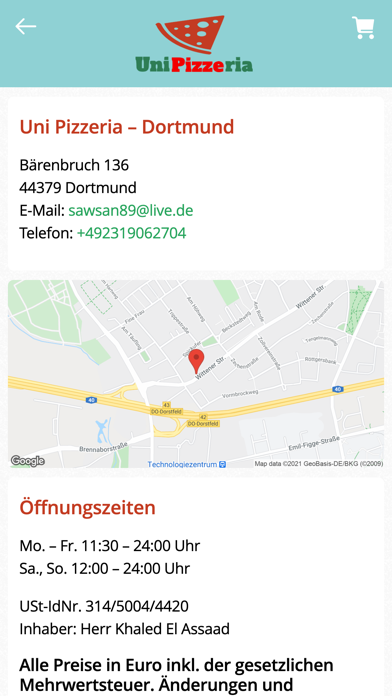 Unipizzeria Dortmund Screenshot