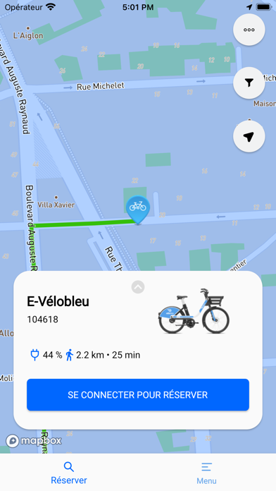 E-vélobleu Screenshot