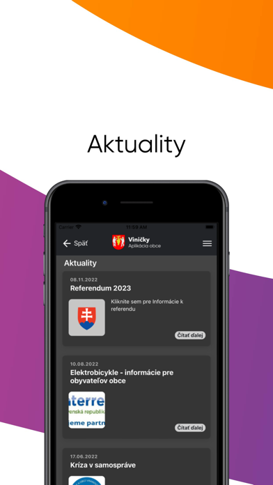 Obec Viničky Screenshot
