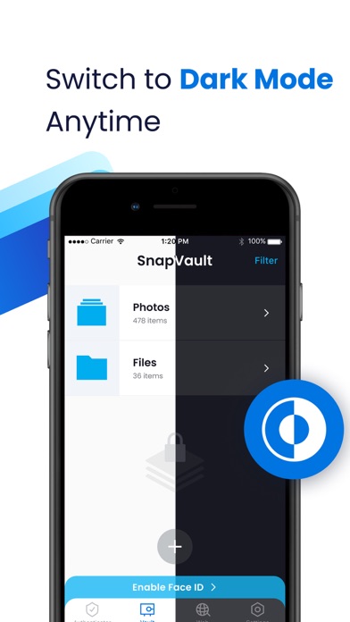 Authenticator App:  Acct Vault Screenshot