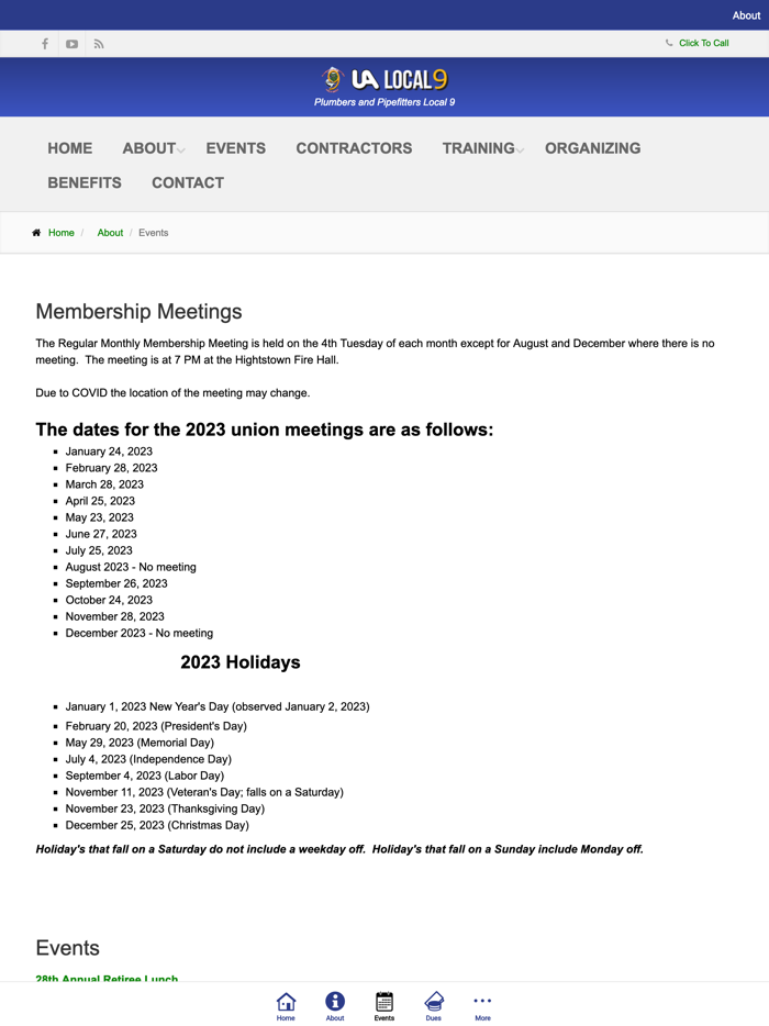 Plumbers and Pipefitters Local 9