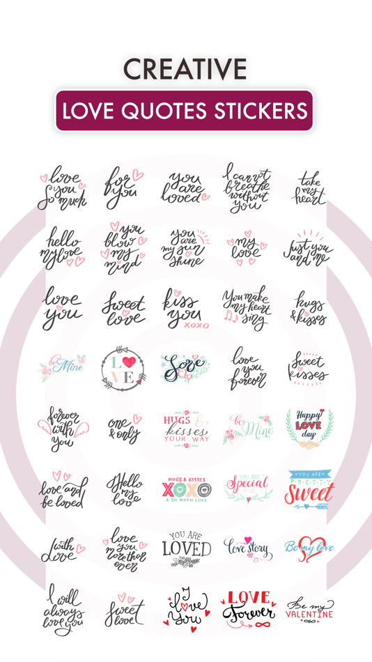 Motivational LoveQuote Sticker - 1.2 - (iOS)