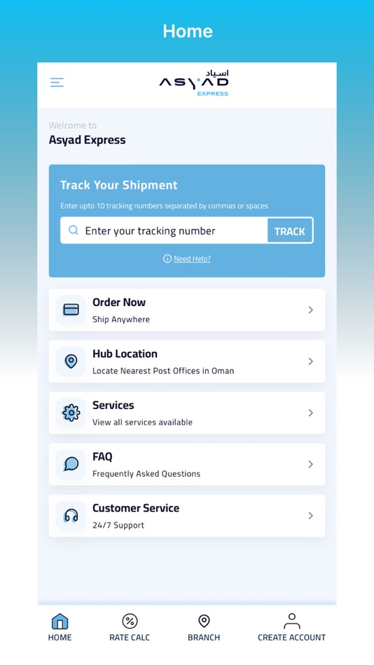 #1. ASYAD Express (iOS) Podle: OMAN POST SAOC