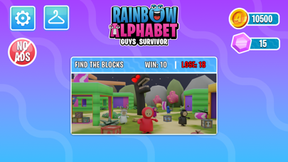 Rainbow Alphabet Guys Survivor Screenshot