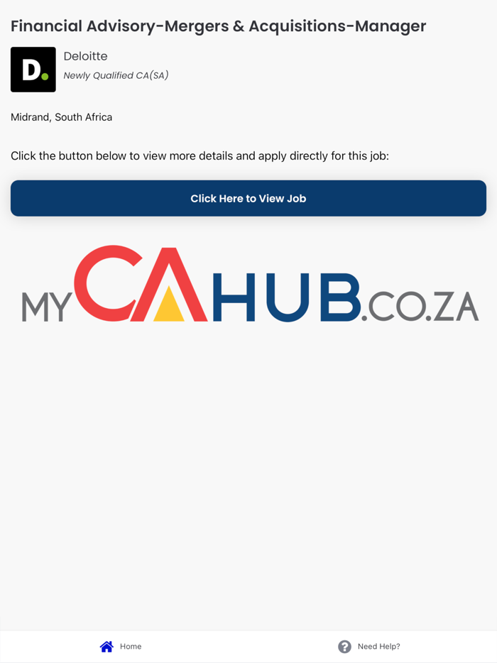 JobSearch from myCAhub™