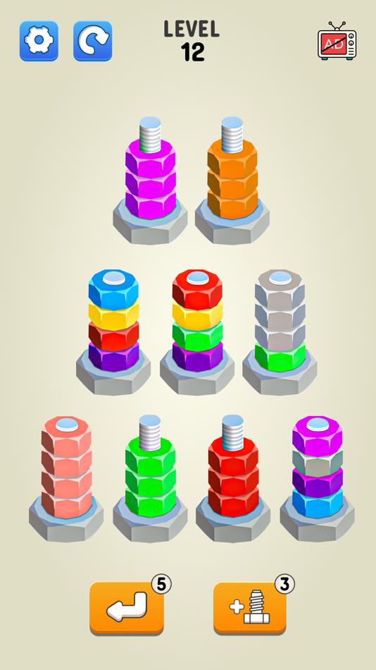 #3. Screw Sort: Nuts and Bolts (iOS) 由: NEXT SOLUTIONS JOINT STOCK COMPANY