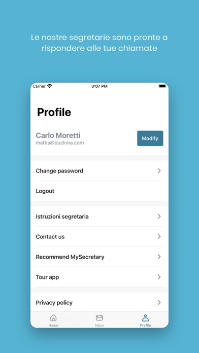 MySecretary | App Segretaria Screenshot