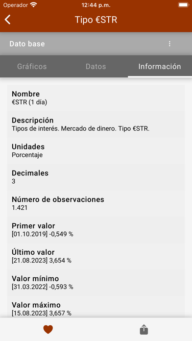 Statistics. Banco de España Screenshot