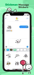 Stickman Message Stickers screenshot #3 for iPhone