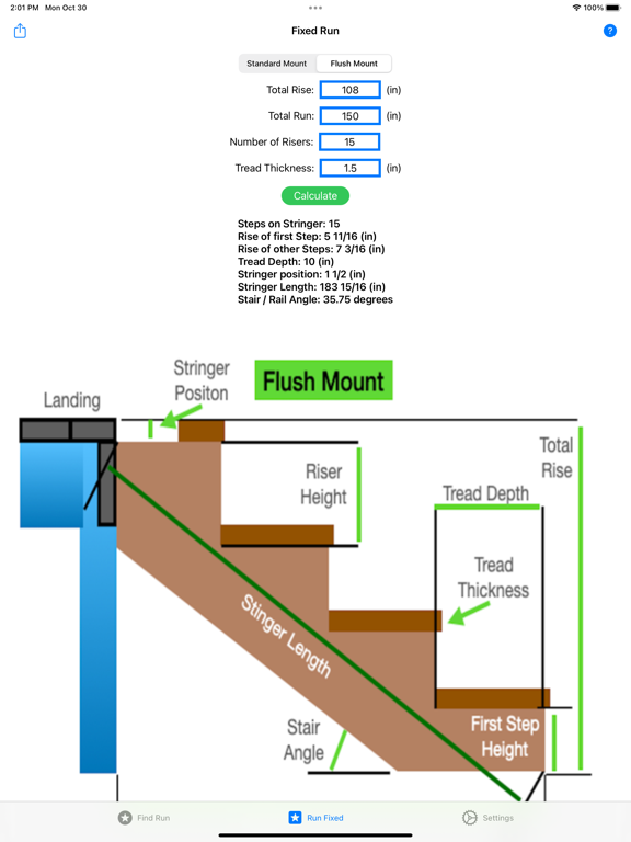 Stair Stringer iPad screenshot 7 - Utilities app