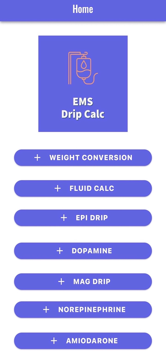 EMS Drip Calc Lite