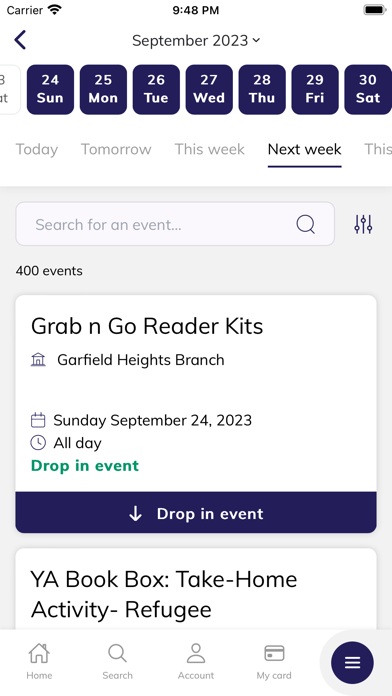 Cuyahoga County Public Library Screenshot