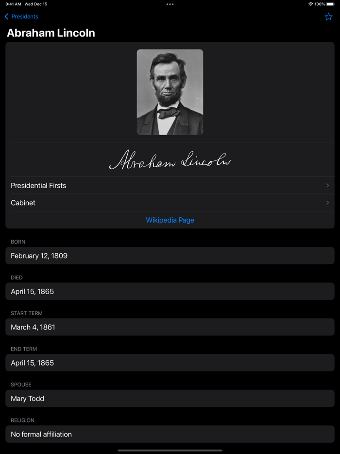 Presidents of United States