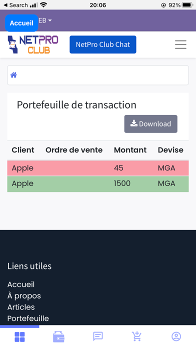 App screenshot