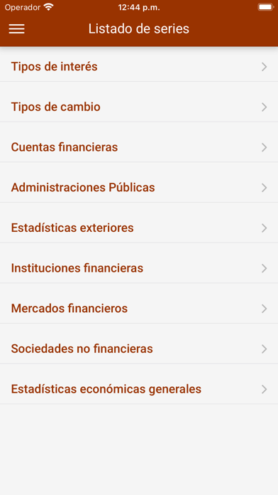 Statistics. Banco de España Screenshot