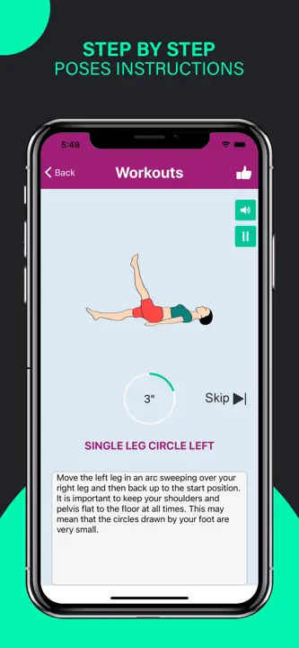 Pilates Yoga Fitness Workouts: Screenshot 8 von 8