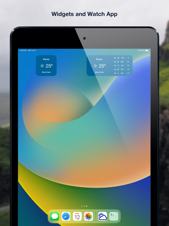Vetero: Weather without ads iPad screenshot 3 - Weather app