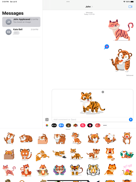 Screenshot #5 pour Cute Tiger Roar Stickers